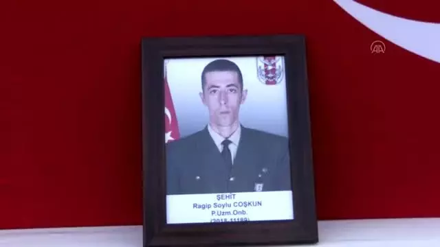 İdlib şehidi Uzman Onbaşı Ragıp Soylu Coşkun için memleketinde tören