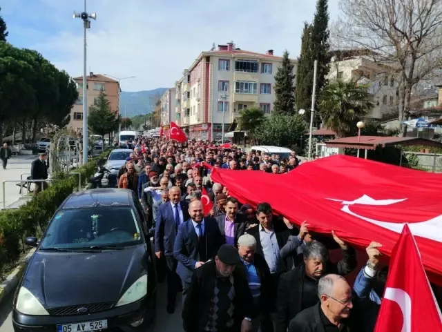 Kargı şehitler için yürüdü Kargı şehitler için yürüdü