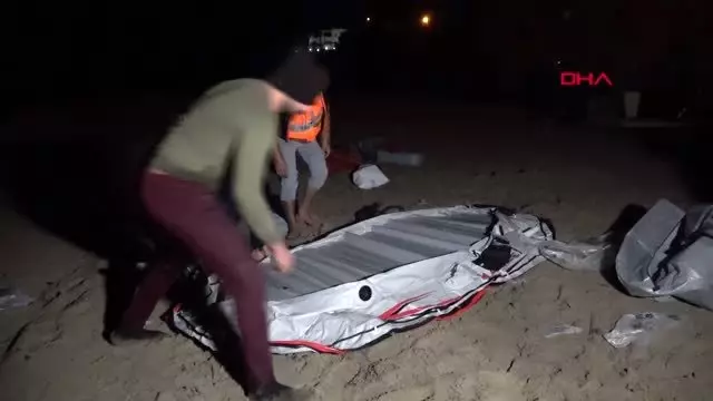 Bodrum'dan kos'a lastik bot ile geçtiler