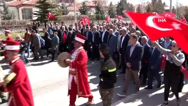 Konya'da şehitler için yürüdüler Konya'da şehitler için yürüdüler