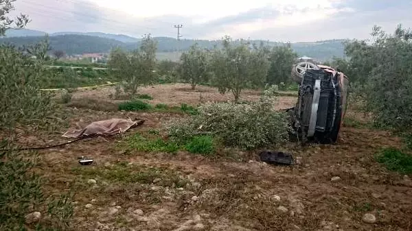 Kontrolden çıkan otomobil zeytin bahçesine uçtu: 2 ölü Kontrolden çıkan otomobil zeytin bahçesine uçtu: 2 ölü