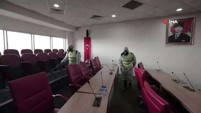 - Aydın Büyükşehir Belediyesi meclis salonunu dezenfekte etti - Aydın Büyükşehir Belediyesi meclis salonunu dezenfekte etti