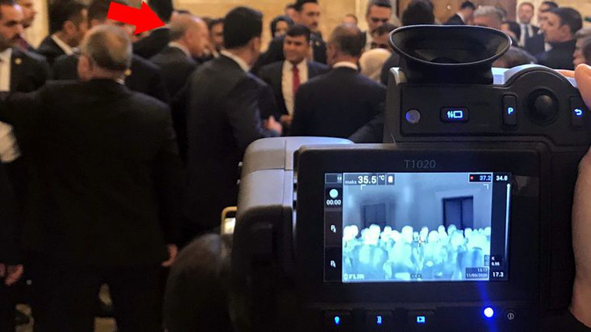Cumhurbaşkanı Erdoğan'a koronavirüse karşı termal kameralı koruma