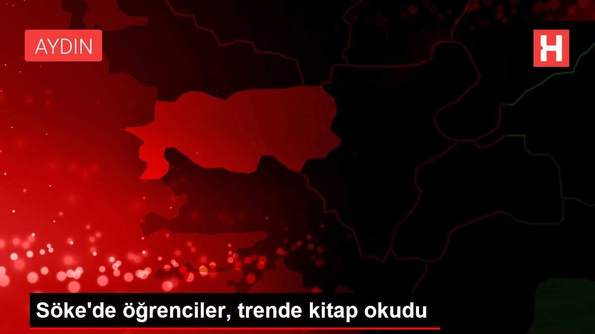 Söke'de öğrenciler, trende kitap okudu