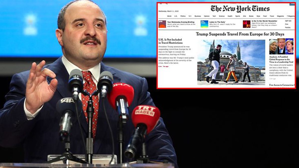 Bakan Varank'tan ABD'nin koronavirüs kararını Türkiye fotoğrafıyla servis eden gazeteye sert tepki
