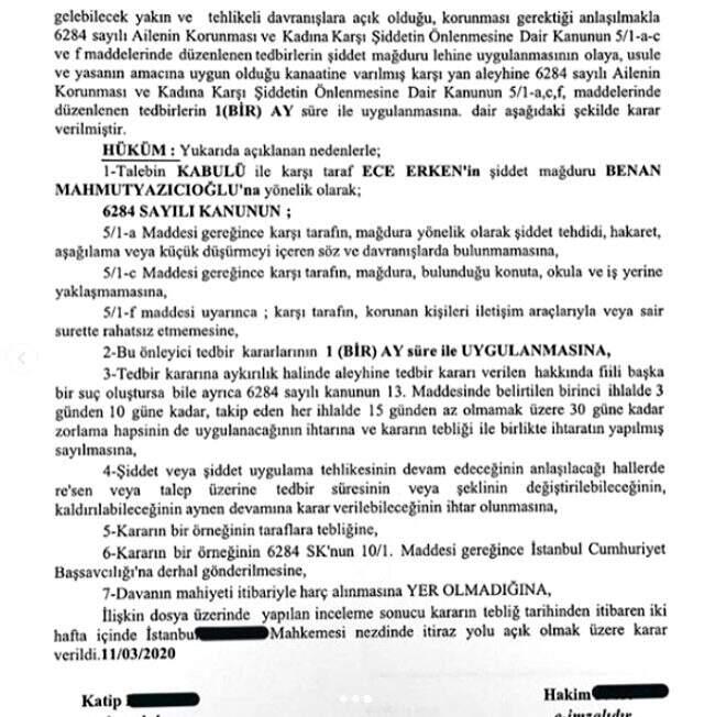 Ece Erken, evli olan sevgilisinin ve karısının arabalarının aynalarını kırdı.
