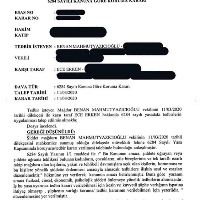 Ece Erken, evli olan sevgilisinin ve karısının arabalarının aynalarını kırdı.