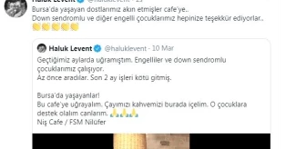 Haluk Levent çağrı yaptı, Bursa'daki o kafe doldu taştı
