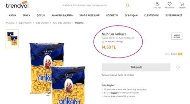 Makarnada tepki çeken fahiş fiyatlar sonrası Trendyol ve Nuh'un Ankara'dan açıklama geldi.
