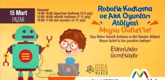 Meysu Outlet'te robotik kodlama ve akıl oyunları atölyesi