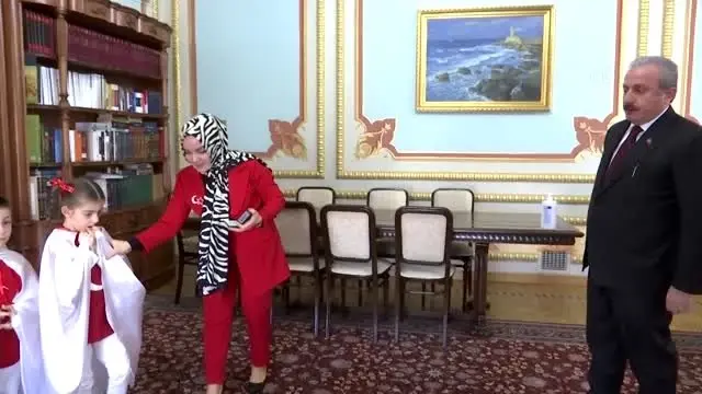TBMM Başkanı Şentop, Şeyma Kılınç Anaokulu öğrencileriyle bir araya geldi