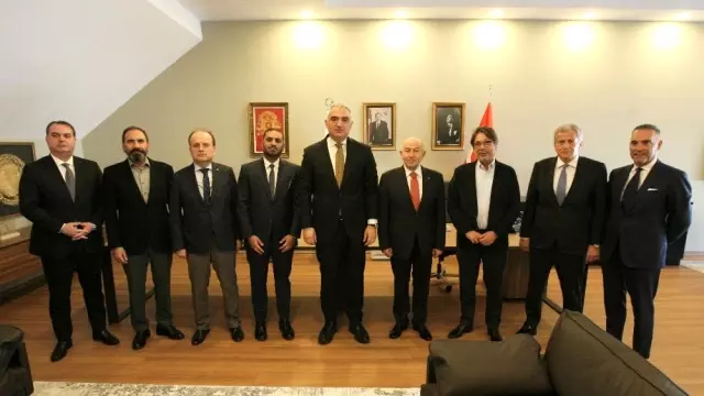 TFF'den Kültür ve Turizm Bakanı Mehmet Nuri Ersoy'a ziyaret TFF'den Kültür ve Turizm Bakanı Mehmet Nuri Ersoy'a ziyaret