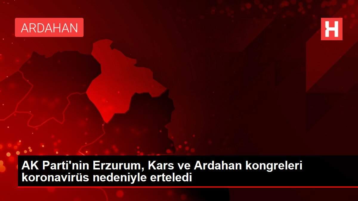 AK Parti'nin Erzurum, Kars ve Ardahan kongreleri koronavirüs nedeniyle erteledi