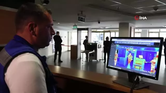 Aydın'da koronavirüse termal kameralı önlem Aydın'da koronavirüse termal kameralı önlem