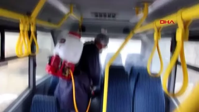 BURDUR Bucak'ta koronavirüse karşı ilaçlama BURDUR Bucak'ta koronavirüse karşı ilaçlama