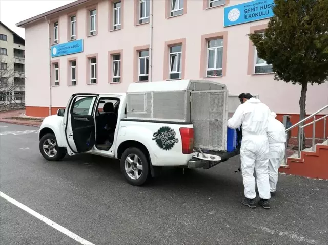 Derebucak'ta koronavirüse karşı dezenfekte çalışmaları