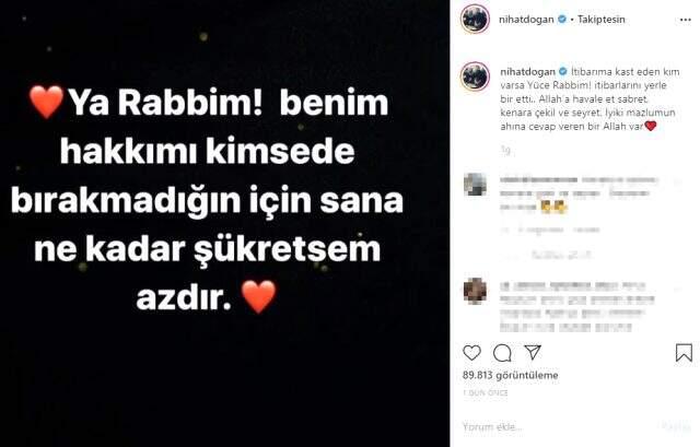 Nihat Doğan'dan evli adamla aşk yaşayan Ece Erken'e gönderme: Allah hakkımı bırakmadı