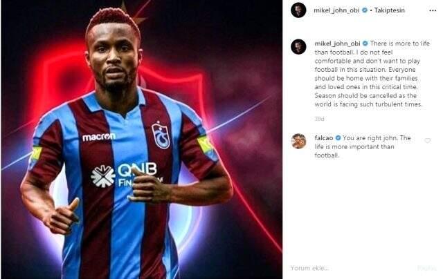Obi Mikel'in 'Sezon iptal edilmeli' çıkışı Trabzonsporluları kızdırdı