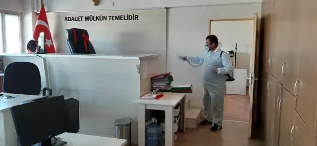 Ayvalık'da korona virüs temizliği