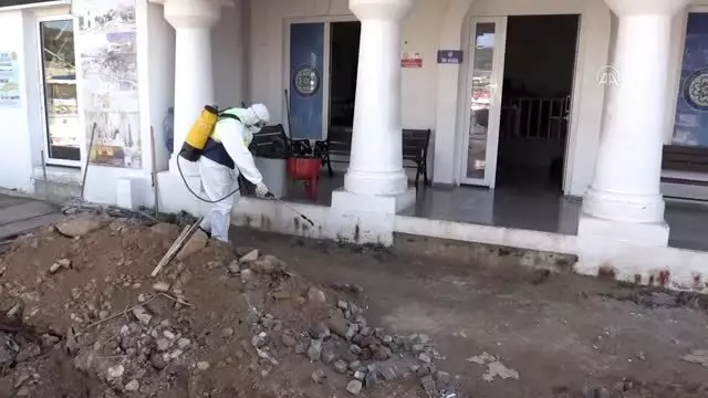 İstanköy Adası'ndan feribotla Bodrum'a getirilen yolcular sağlık kontrolünden geçirildi