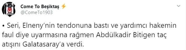 Seri-Elneny pozisyonunda Beşiktaşlıların kırmızı kart isyanı