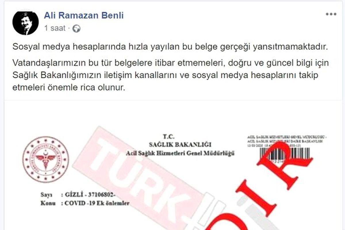 İl Sağlık Müdürü Benli'den Sahte Belge Hassasiyeti