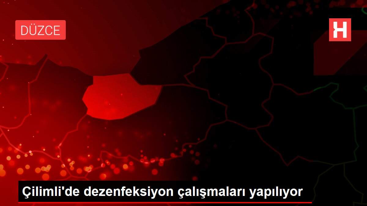 Çilimli'de dezenfeksiyon çalışmaları yapılıyor