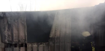 Malkara'da konteyner yangını
