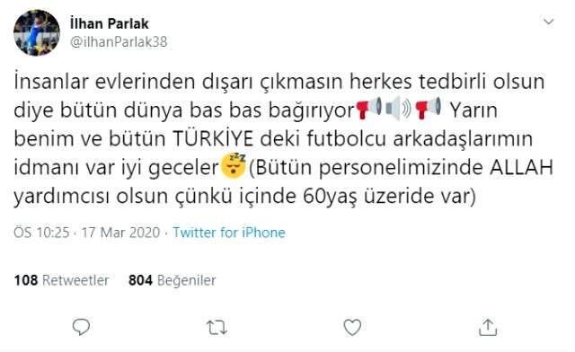 Süper Lig ve TFF 1. Lig'de maçların devam etmesine, futbolcular tepki gösterdi