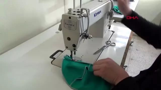 ANTALYA Kumluca HEM'de maske üretimi ANTALYA Kumluca HEM'de maske üretimi