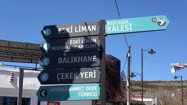 Bozcaada'da korona virüs önlemi Bozcaada'da korona virüs önlemi