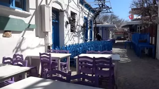 Bozcaada'da korona virüs önlemi Bozcaada'da korona virüs önlemi