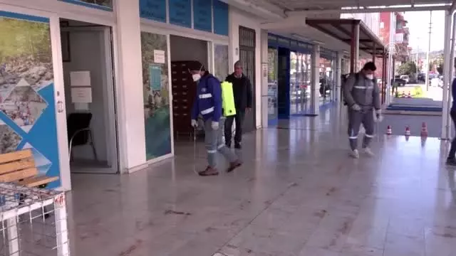 Seydikemer'de koronavirüs önlemleri sürüyor Seydikemer'de koronavirüs önlemleri sürüyor
