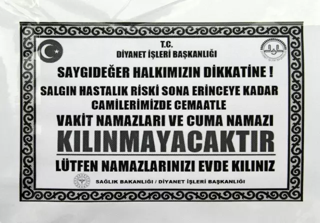 Ankara'da vatandaşlar uyarıları dikkate aldı, camiler boş kaldı Ankara'da vatandaşlar uyarıları dikkate aldı, camiler boş kaldı