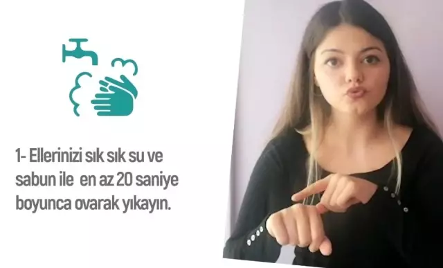 Bozüyük'ten işaret dilinde evde kalın çağrısı Bozüyük'ten işaret dilinde evde kalın çağrısı
