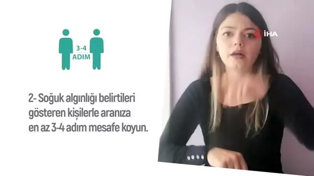 Bozüyük'ten işaret dilinde evde kalın çağrısı Bozüyük'ten işaret dilinde evde kalın çağrısı
