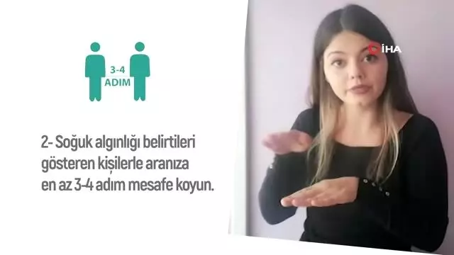 Bozüyük'ten işaret dilinde evde kalın çağrısı Bozüyük'ten işaret dilinde evde kalın çağrısı
