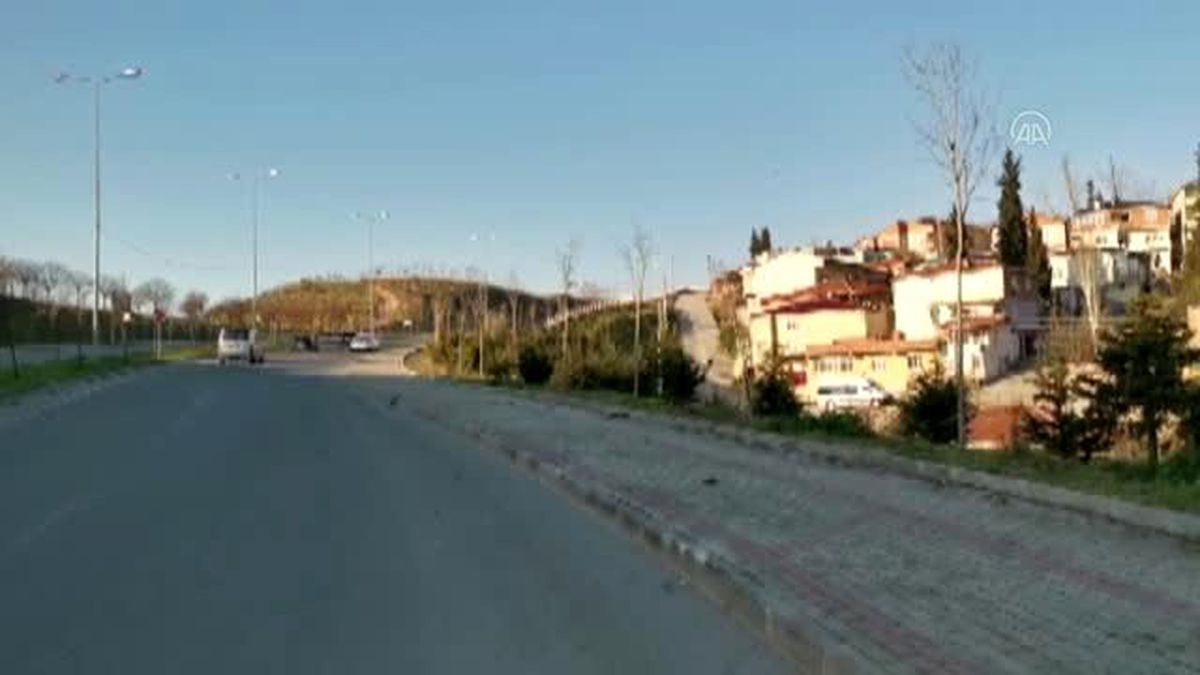 Virajı alamayan otomobil 40 metre yükseklikten düştü