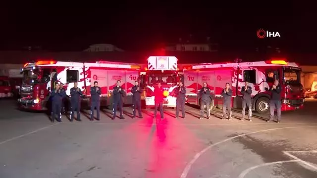 Büyükşehir itfaiyesinden sağlık çalışanlarına destek Büyükşehir itfaiyesinden sağlık çalışanlarına destek