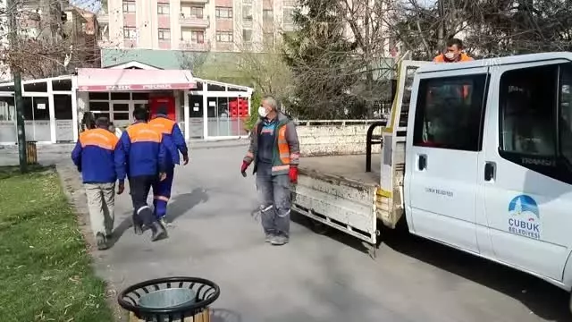 Çubuk'ta koronavirüs tedbirleri Çubuk'ta koronavirüs tedbirleri