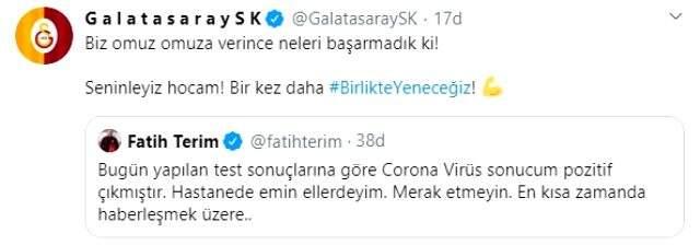 Galatasaray'dan Fatih Terim'e destek mesajı: Birlikte neleri başarmadık ki