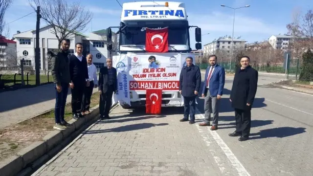 Solhan'dan İdlib'e yardım tırı