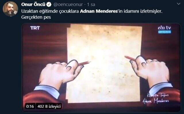 Uzaktan eğitimin ilk gününde çocuklara izletilen görüntü sosyal medyayı ayağa kaldırdı