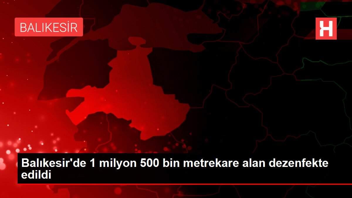 Balıkesir'de 1 milyon 500 bin metrekare alan dezenfekte edildi