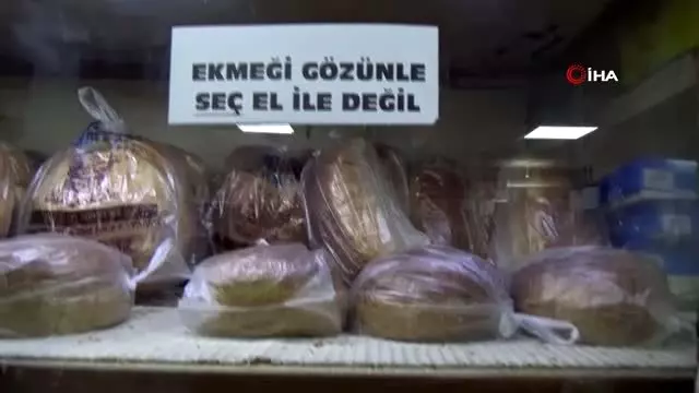 Düzce'de ekmeklere korona virüs tedbiri Düzce'de ekmeklere korona virüs tedbiri
