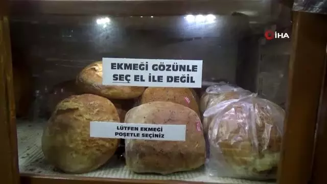 Düzce'de ekmeklere korona virüs tedbiri Düzce'de ekmeklere korona virüs tedbiri