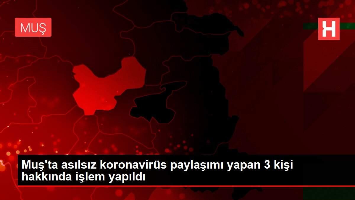 Muş'ta asılsız koronavirüs paylaşımı yapan 3 kişi hakkında işlem yapıldı