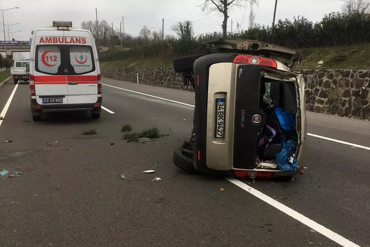 Ordu'da trafik kazasında 3 kişi yaralandı