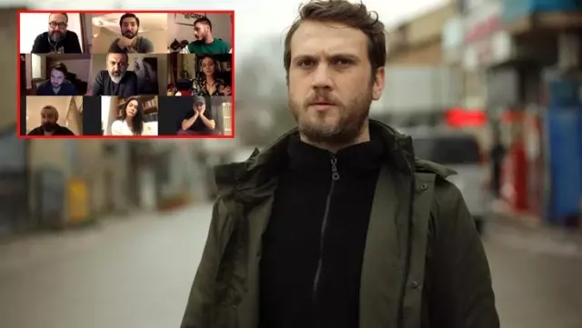Salgın nedeniyle çekimleri iptal olan Çukur'un oyuncuları evlerinden canlı yayın yaptı