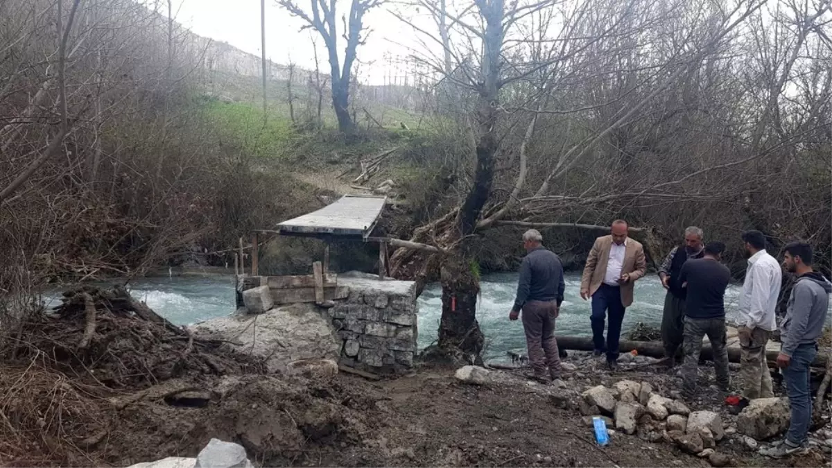 Teröristler köprü inşaatına mayın yerleştirmiş